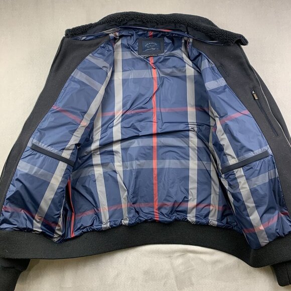 Paul & Shark Mens Winter Jacket 2XL Navy Blue Full Zip Wool and Cashmere Blouson - Picture 8 of 16
